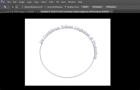 Cara Unik Membuat Tulisan Melingkar Di Adobe Photoshop