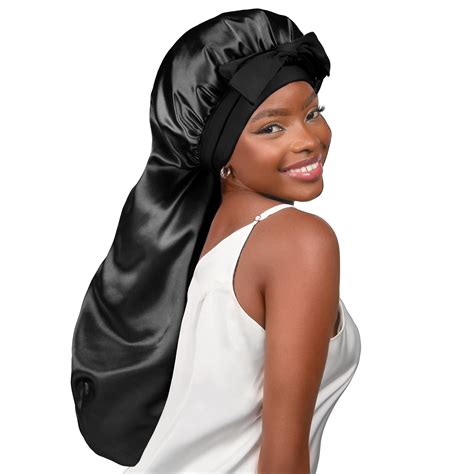 YANIBEST Silk Bonnet For Sleeping Braid Bonnet For Long Hair Tie