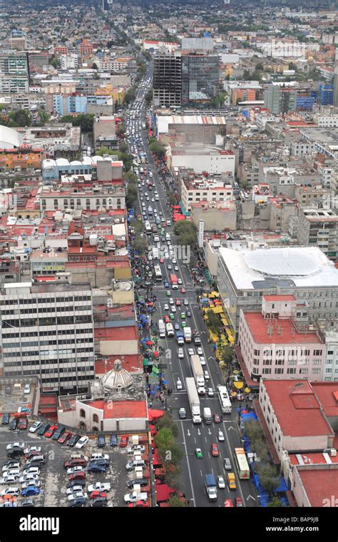 Overhead View Of Central Mexico City And Traffic Mexico Stock Photo Alamy