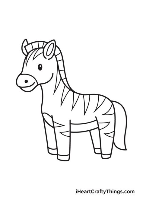 Zebra Drawing How To Draw A Zebra Step By Step