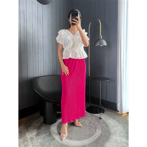 Jual Wavy Pleats Skirt Rok Plisket Wavy Rok Plisket Lidi Rok Wavy