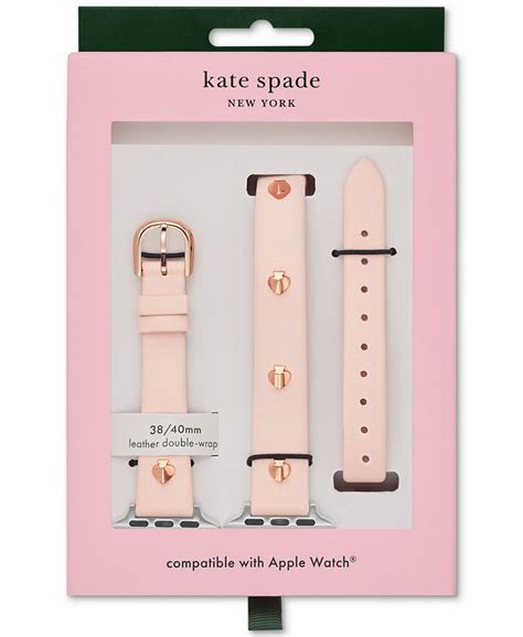 Kate Spade New York Blush Leather Double Wrap Strap For Apple Watch® Macys