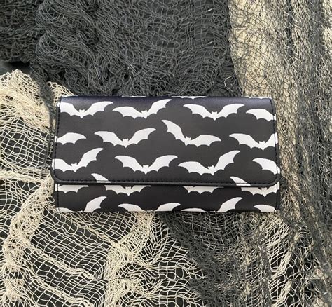 Goth Wallet Gothic Wallet Pastel Goth Black Bats Long Etsy