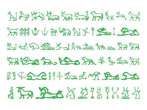 Egyptian Hieroglyphs Pack Vector Art & Graphics | freevector.com