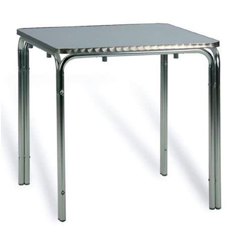 Mesa cuadrada de aluminio apilable para bares Hostelería MBH