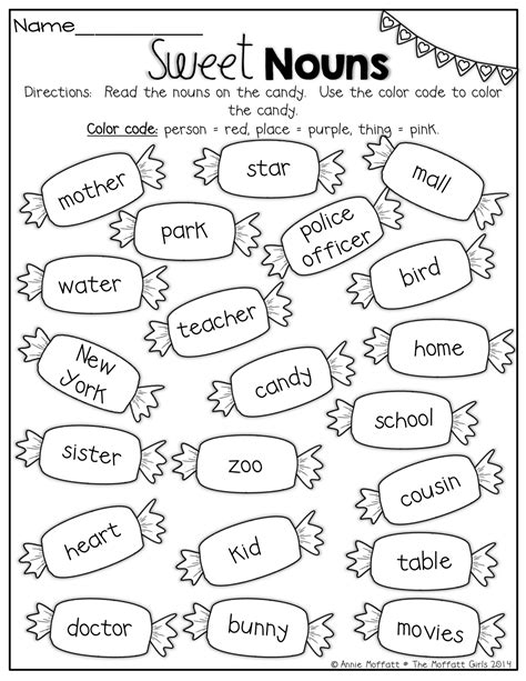 Noun Activities For First Grade