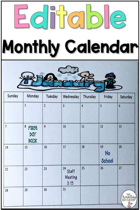 2024 Editable Calendars - Printable Monthly Calendars 2024 | First ...