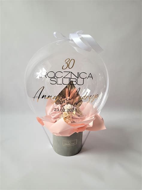 Flowerbubble Personalizowany Balon Z Kwiatami W Rodku Prezent Z