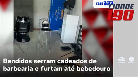 Bandidos Serram Cadeados De Barbearia E Furtam Secadores Computador E