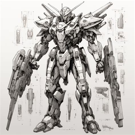 Draw an anime style mecha robot illustrations by Wokreepi | Fiverr