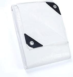 GUARD SHIELD Tarp White 9x15 Feet Multi Purpose Waterproof Poly Tarp