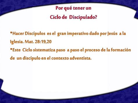 Ciclo Del Discipulado