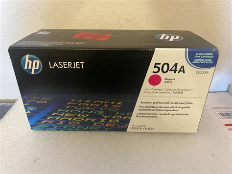 Hp 504a Ce253a Magenta Toner Cartridge Laserjet Cp3525 Cm3530 Genuine