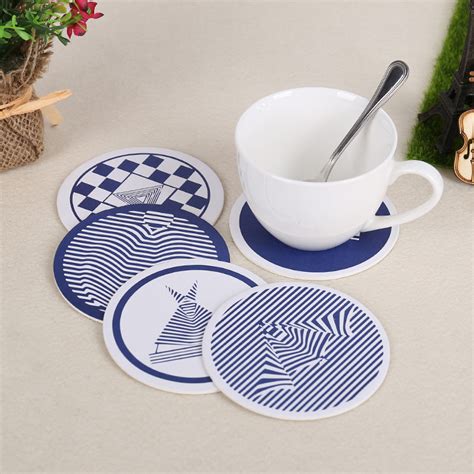 Cardboard Cotton Paper Drink Cup Coaster For Promotional Yh Dc060