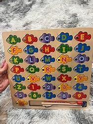 Amazon Coogam Magnetic Alphabet Numbers Fishing Game Wooden Abc