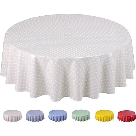 Home Direct Nappe Toile cirée PVC Ronde 160 cm Feuilles Beige Amazon