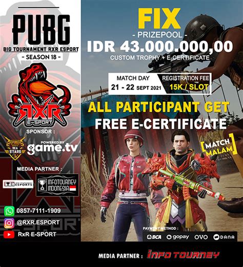 Turnamen Pubg Mobile Rxr E Sport X Sea Stars S18