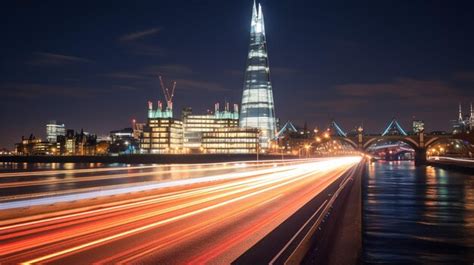 Premium AI Image | Night view of The Shard