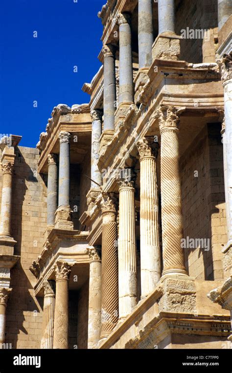 Libya Roman Ruins Sabratha Stock Photo Alamy