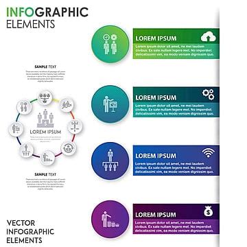 Colorful Vector Diseño De Infografía PNG Infografía Paso Proceso