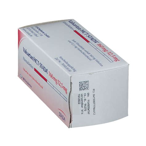 Valsartan HCT STADA 160 Mg 12 5 Mg 98 St Mit Dem E Rezept Kaufen