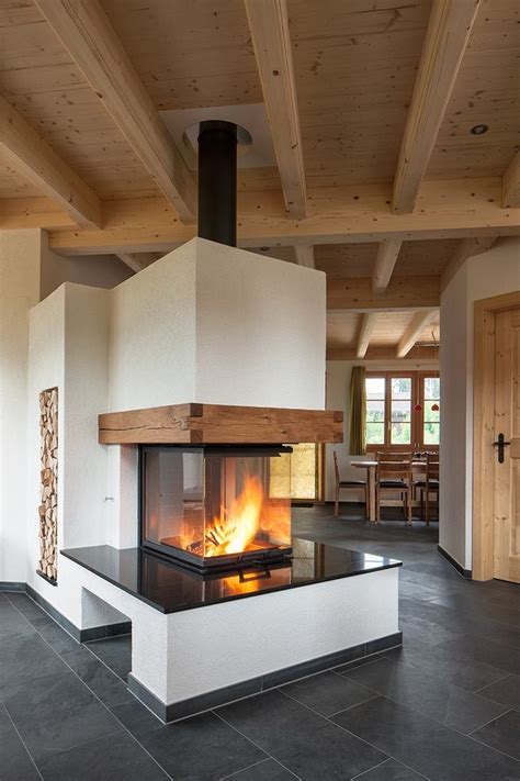 Chemin E Seiten Kamin Landhausstil Wohnzimmer Kaminideen