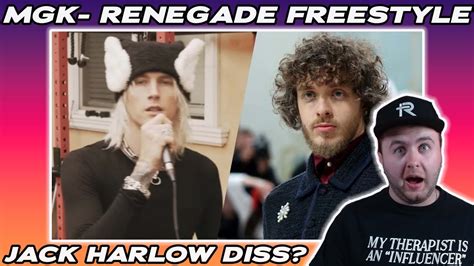 JACK HARLOW DISS MGK Renegade Freestyle FIRST REACTION YouTube