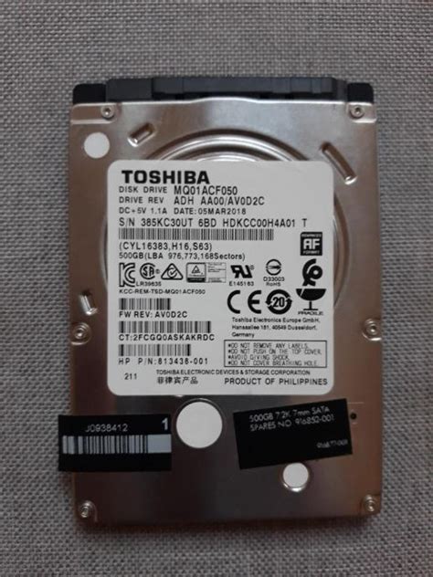 TOSHIBA HARD DISK ZA LAPTOP 500 GB