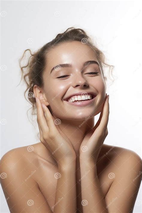 Beautiful Young Female Model In Concept Of Skin Care Stock Illustration