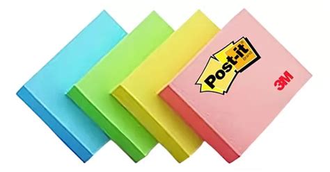 Paquete 4 Mini Notas Adhesivas Post It 400h 1 5 X 2 Pulg 4 C Mercadolibre