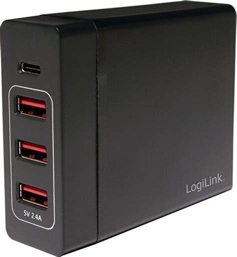 Logilink Βάση Φόρτισης με 3 Θύρες Usb A και Θύρα Usb C 72w Power