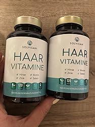 SOLVISAN HAAR VITAMINE 120 Vegane Kapseln Hochdosiert Mit Biotin