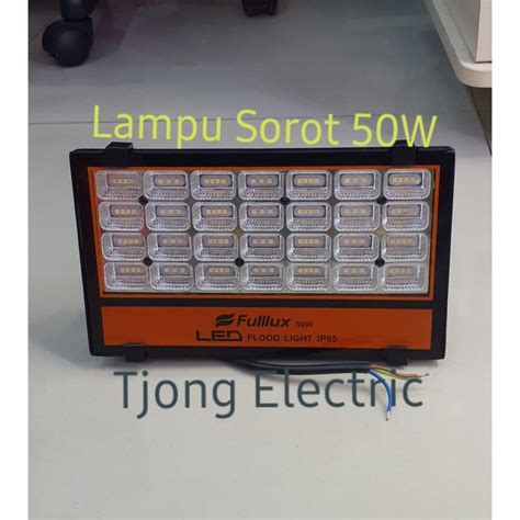 Jual Lampu Sorot LED 50 Watt SMD Cahaya Putih Merek Fullux Lampu