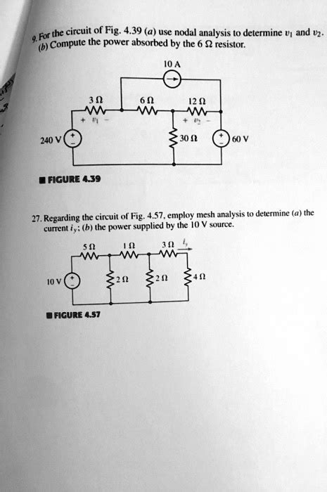 Solved For The Circuit Of Fig 439 A Use Nodal Analysis To