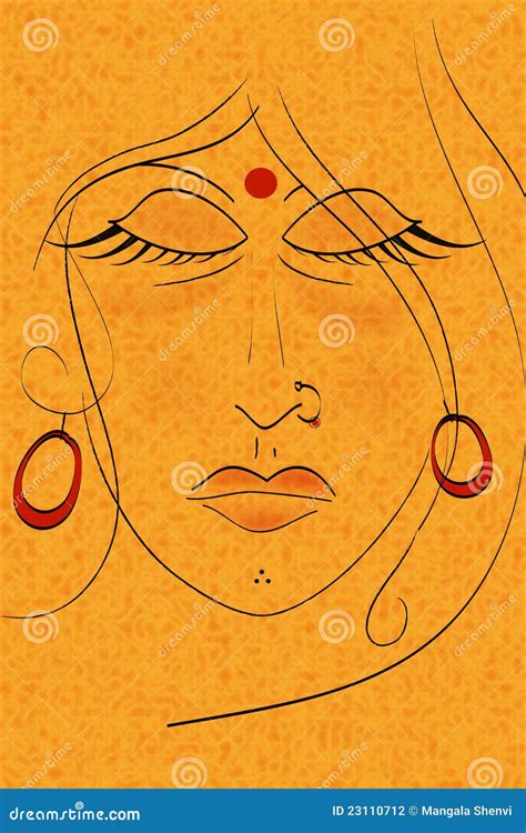 Lady Face Illustration Stock Vector Illustration Of Closeup 23110712