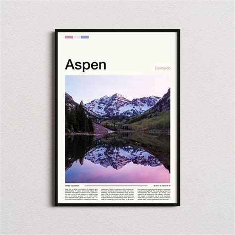 Aspen Print Aspen Poster Aspen Wall Art Colorado Art Print Etsy