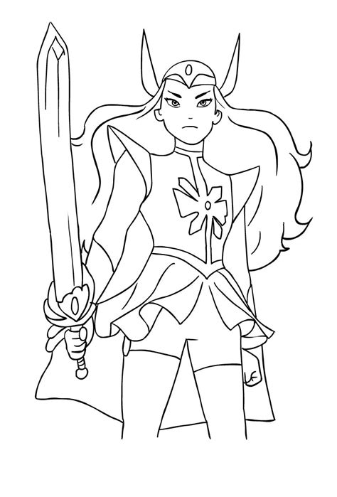 Printable Netflix She Ra Coloring Pages Kidsworksheetfun