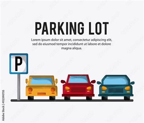 Parking lot design. Park icon. White background , vector graphic Stock Vector | Adobe Stock