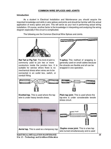 Common Wire Splices and Joints | PDF | Electrical Wiring | Wire