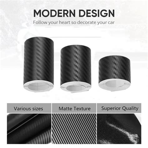 Nano Carbon Fiber Car Sticker DIY Paste Protector Strip For Auto Door