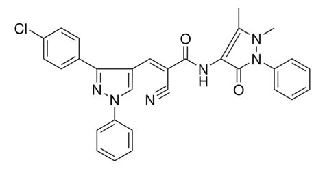 2E 3 3 4 CHLOROPHENYL 1 PHENYL 1H PYRAZOL 4 YL 2 CYANO N 1 5