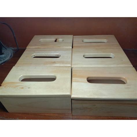 Jual Kotak Tempat Tisue Box Kayu Pinus Jumbo Shopee Indonesia