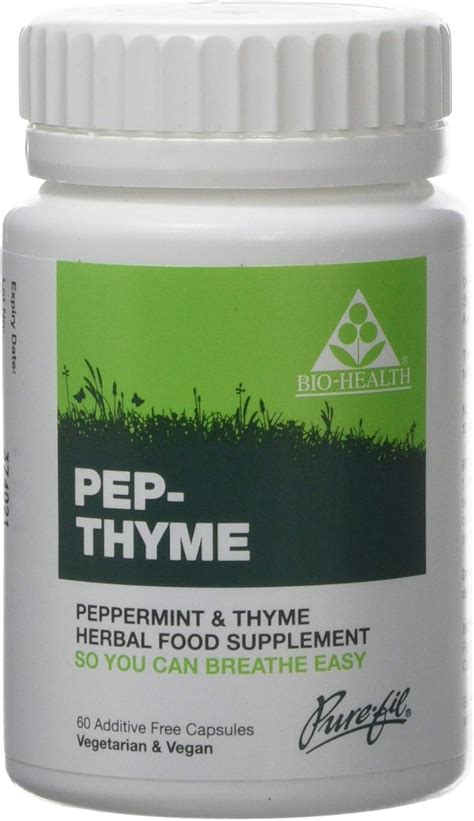 Bio Health Pep Thyme 60 Capsules Health And Household