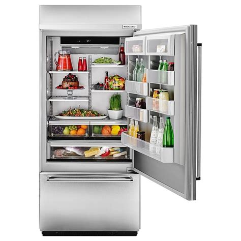 KitchenAid KBBR306ESS 36", 20.9 cu. ft. Built-In Bottom Freezer ...