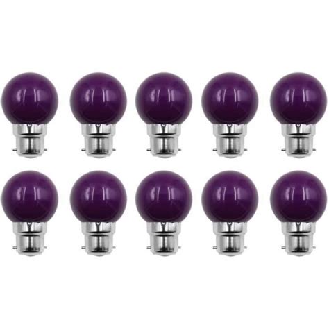 Ampoules À Baïonnette B22 Ampoule Led 2W Balle De Golf Violetx Ampoule