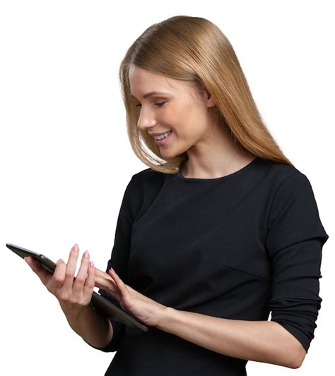 Premium Photo Business Woman Using Digital Tablet Computer