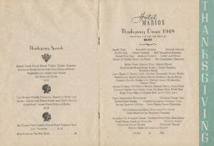 Marion Hotel Menu - Encyclopedia of Arkansas