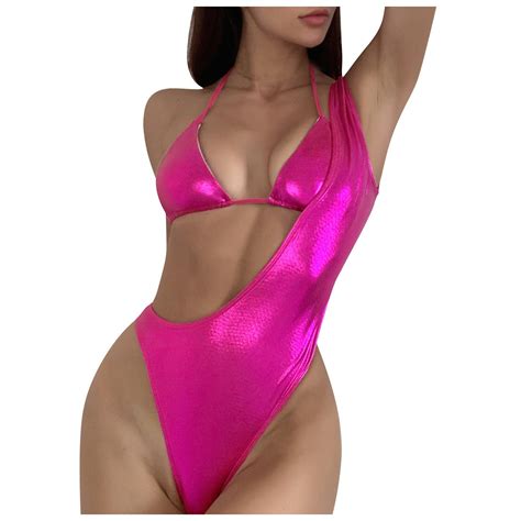 Bikini Con Espalda Descubierta Para Mujer Traje De Ba O Regular Con