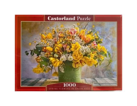 Puzzle 1000 Castorland Wiosenne Kwiaty Spring Flowers In Green Vas C