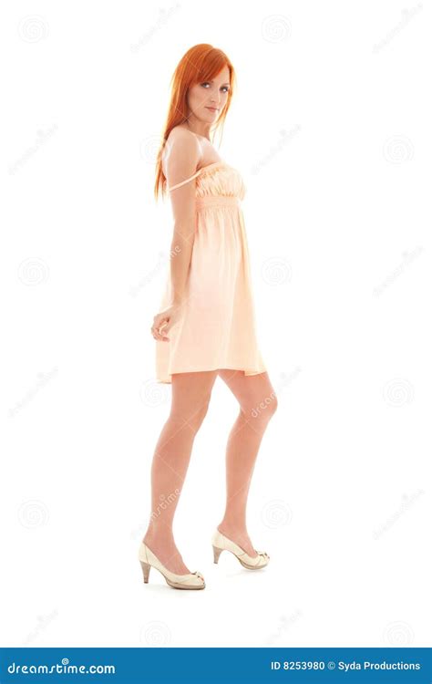 Tall Redhead Stock Photo Image Of Heels Looking Babe 8253980